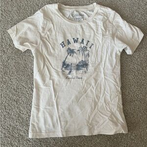 a.n.a White and Blue Short Sleeve Tee